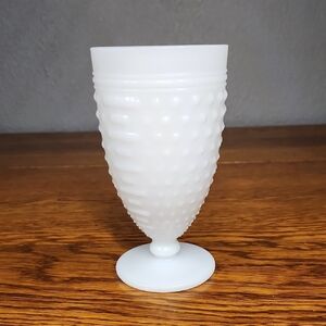 Anchor Hocking Vintage Milk Glass Hobnail Goblet - White